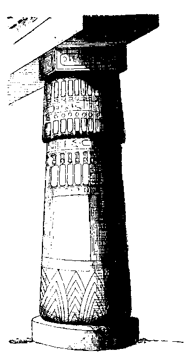 Fig 70.--Column in the aisles of the hypostyle hall
at Karnak. 
