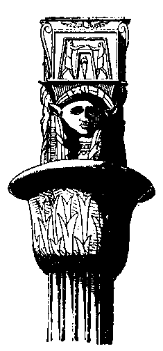 Fig 72.--Campaniform and Hathor-headed capital,
Philae. 