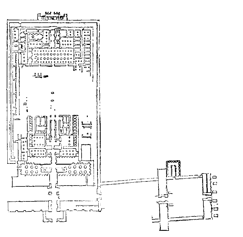 Fig 84.--Plan of the temple of Karnak in the reign of
Amenhotep III. 