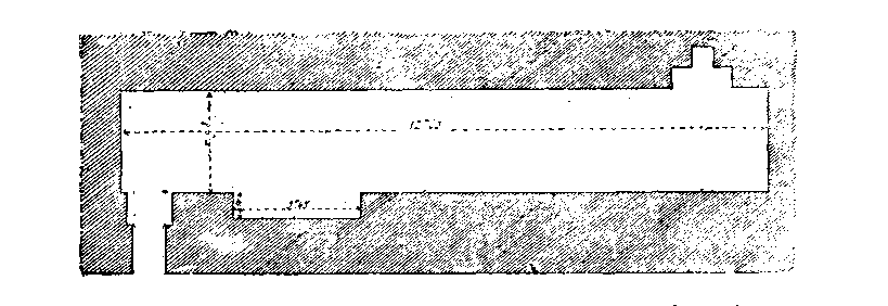 Fig 124.--Plan of chapel in mastaba of the <i>Red
Scribe</i>, Fourth Dynasty, Sakkarah. 