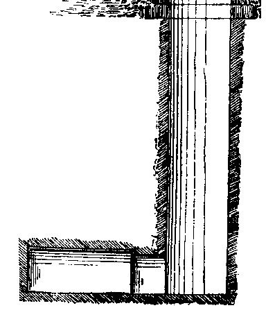 Fig 133.--Section showing shaft and vault of mastaba at
Gizeh, Fourth Dynasty. 