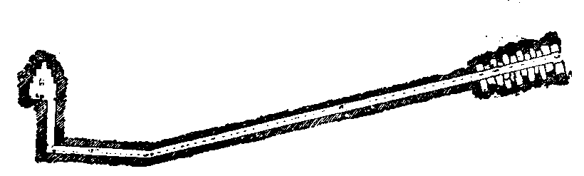 Fig 143.--Section of passage and vault in pyramid of
Medûm. 