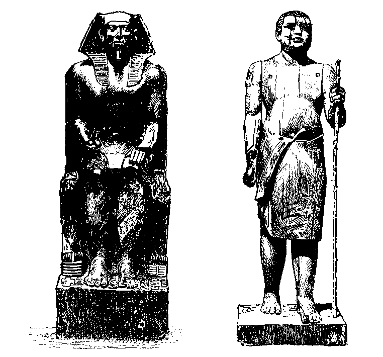 Fig 187.--King Khafra, Fourth Dynasty.
Fig. 188.--Sheikh el Beled, Old Empire.