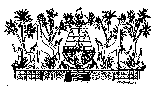 Fig 292.--Gold centre-piece of Amenhotep III.
Wall-painting, Eighteenth Dynasty. 