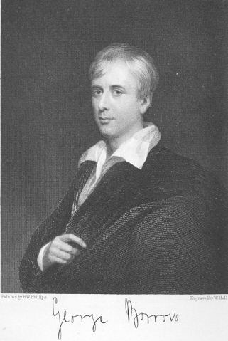 Portrait of George Borrow, painted by H. W. Phillips,
engraved by W. Hall