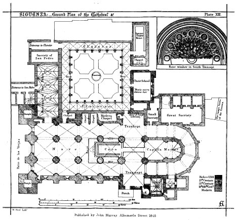 SIGÜENZA: Ground Plan of the Cathedral &c. Plate XIII.

Published by John Murray. Albemarle Street 1865