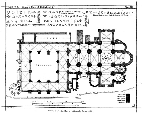 LÉRIDA:—Ground Plan of Cathedral &c. Plate XX

Published by John Murray, Albemarle Street. 1865.