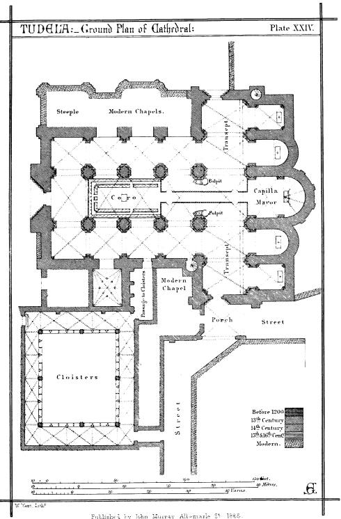 TUDELA: Ground Plan of Cathedral: Plate XXIV.

W. West, Lithr.

Published by John Murray, Albemarle St. 1865.