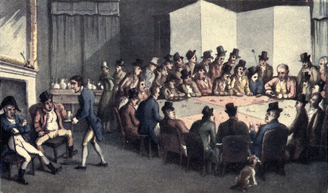 Illustration: QUÃ GENUS OFFICIATING AT A GAMING HOUSE