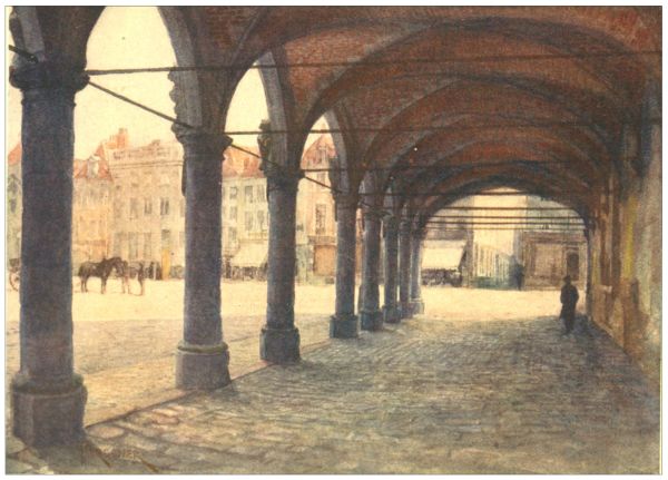 YPRES—
Arcade under the Nieuwerk.