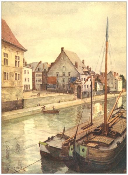 THE RIVER SAMBRE SEEN FROM THE PONT
DE SAMBRE, NAMUR