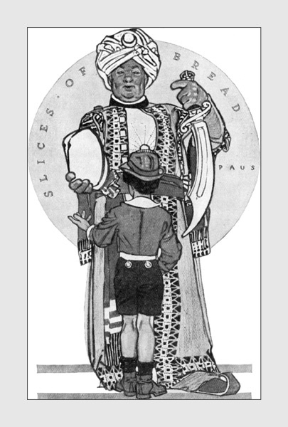 Delighted with the importance of his duty, undid the top of his robe,
drew his scimitar and cut two slices out of his stomach