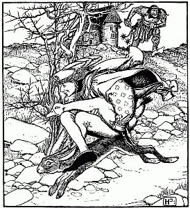 ILLUSTRATION FROM "THE WONDER CLOCK." BY HOWARD PYLE
(HARPER AND BROTHERS)