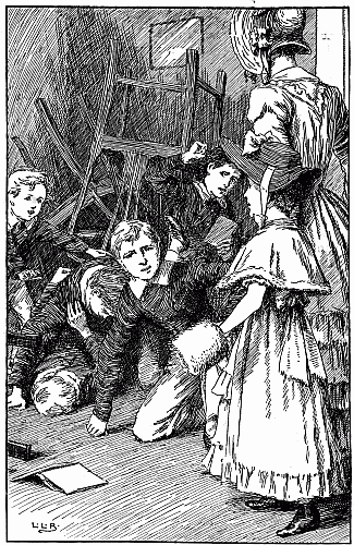 ILLUSTRATION FROM "MISS MOUSE AND HER BOYS." BY L.
LESLIE BROOKE. (MACMILLAN AND CO. 1897)