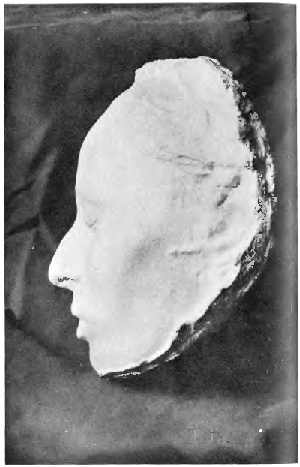 Fig. 3.—A mould taken from a life-mask found in the
Pyramid of Teta by Mr. Quibell