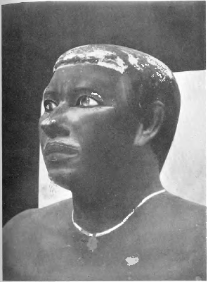 Fig. 5—Statue of an Egyptian Noble of the Pyramid
Age to show the technical skill in the representation of life-like
eyes