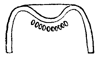 Fig. 9.—The Egyptian emblem for gold, the sign
nub. It represents a collar from which golden amulets, probably
representing cowries, are suspended.