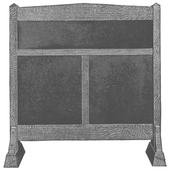 Plain-Oak Frame with
Burlap Panels