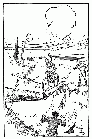 Sergeant Hal's Forward Wheel Struck the Log.