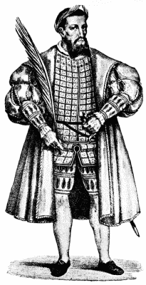 DOM JOÃO DE CASTRO.

(After the copy given by the MS. of Pedro Barrato de Rezende of the
original portrait in the Palace of the Viceroys at Goa.)