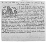 An early Fawkes advertisement, clipped from a London
paper of 1725. From the Harry Houdini Collection.