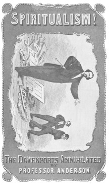 Cover design of Anderson’s book, exposing the Davenport
Brothers; now a very rare book. From the Harry Houdini Collection.