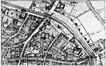 ALDGATE AND PRIORY OF THE HOLY TRINITY.

(From Newton’s Map of London.)
