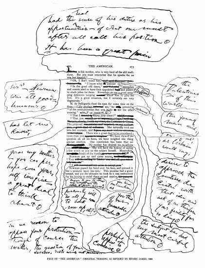 PAGE OF "THE AMERICAN" (ORIGINAL VERSION) AS REVISED BY
HENRY JAMES, 1906