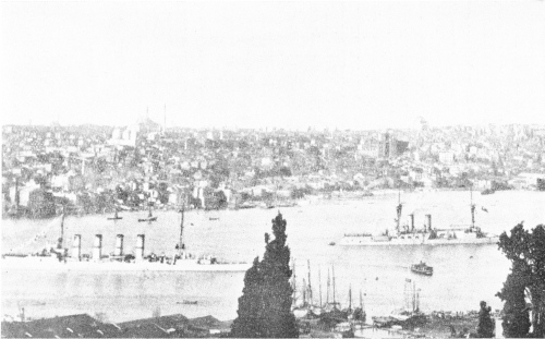 “Breslau” (left) at the Golden Horn.