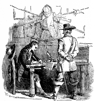 Image unavailable: Till the treacherous pen, to which he confided the secret,
Seemed to betray it by singing and shouting the name of Priscilla!