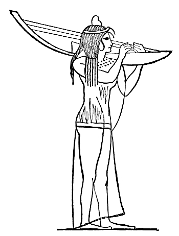The same Lyre as pictured slung on the mast of
Queen Hatasu's ship.