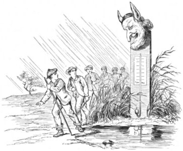 The boys consult the barometer