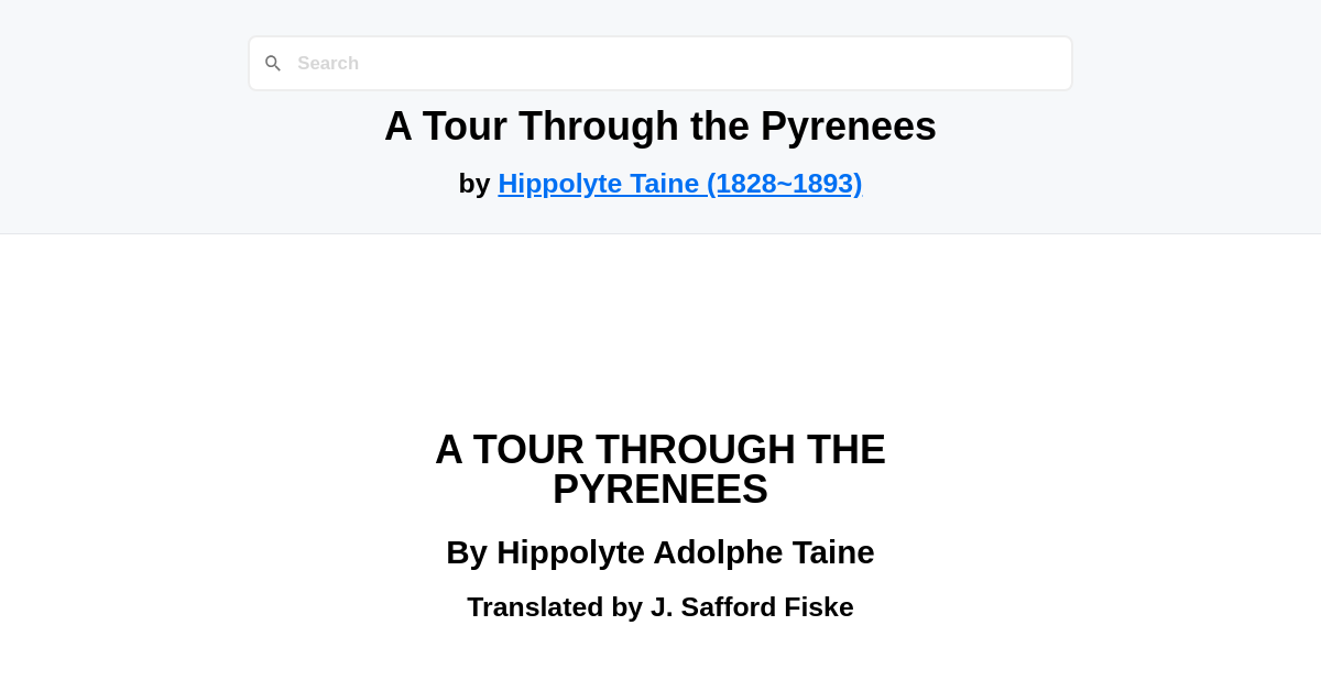 Livre Ancien : A Tour Through The Pyrenees, 1874 - 1ère édition - Illustrations Gustave Doré, Texte Hippolyte Taine Et Fiske