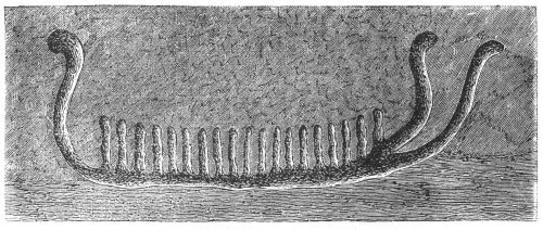 ROCK PICTURE OF A SHIP AT
LOKEBERG IN BOHUSLEN.