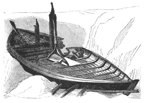 THE VIKING SHIP RECENTLY UNEARTHED AT GOGSTAD,
NEAR SANDEFJORD.