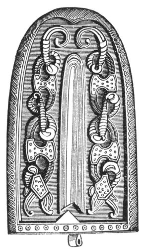 GILT BUCKLE FOUND AT SKEDEMO
IN NEDENES AMT.