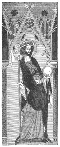 ST. OLAF, FROM THE ANTEPENDIUM OF THE ALTAR IN DRONTHEIM
CATHEDRAL. REMOVED 1691 TO COPENHAGEN.