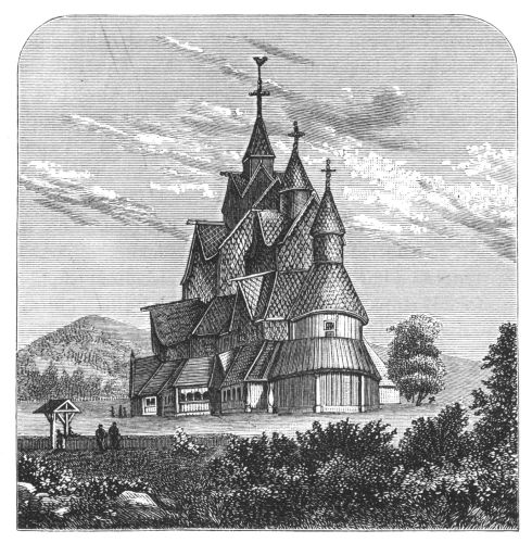 HITTERDAL CHURCH. ILLUSTRATING OLD NORSE ECCLESIASTICAL
ARCHITECTURE.