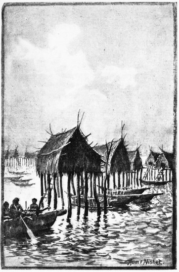 A NEW GUINEA VILLAGE

(A study of lighting from behind)