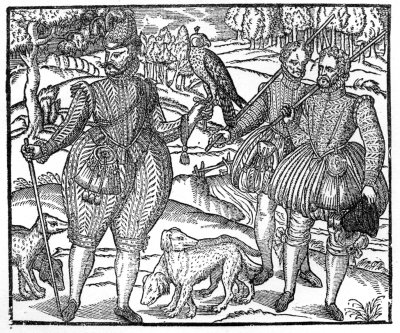 knightly pastimes. hawking, 1575.
Illustrative of Gerismond's life in Lodge's "Rosalynd."