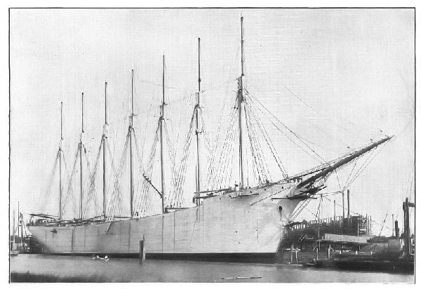 THE SCHOONER THOMAS A. LAWSON. THE FIRST SEVEN-MASTED
SAILING-VESSEL