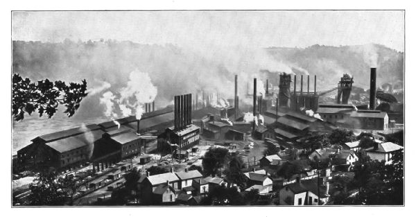 STEEL MANUFACTURE—THE NATIONAL STEEL COMPANY'S SMELTERY
AND ROLLING-MILLS, MINGO JUNCTION, OHIO