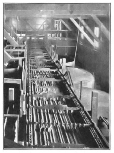 LEACHING (CYANIDE) TANKS DISSOLVING THE GOLD FROM THE
ROASTED ORE