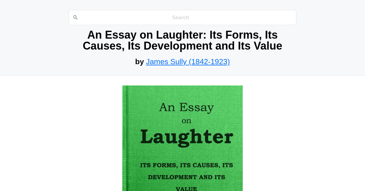 research essay on laughter