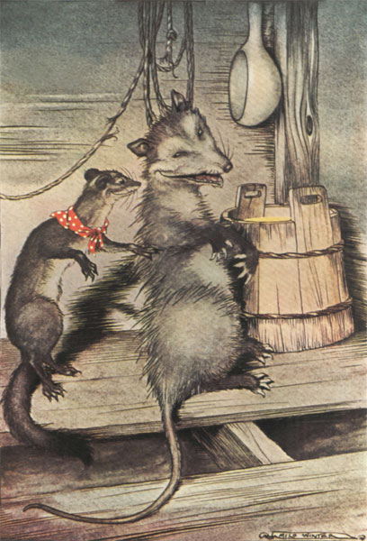 "HE SORTER HUNCH BRER POSSUM IN DE SHORT RIBS, EN AX 'IM
HOW HE COME ON"