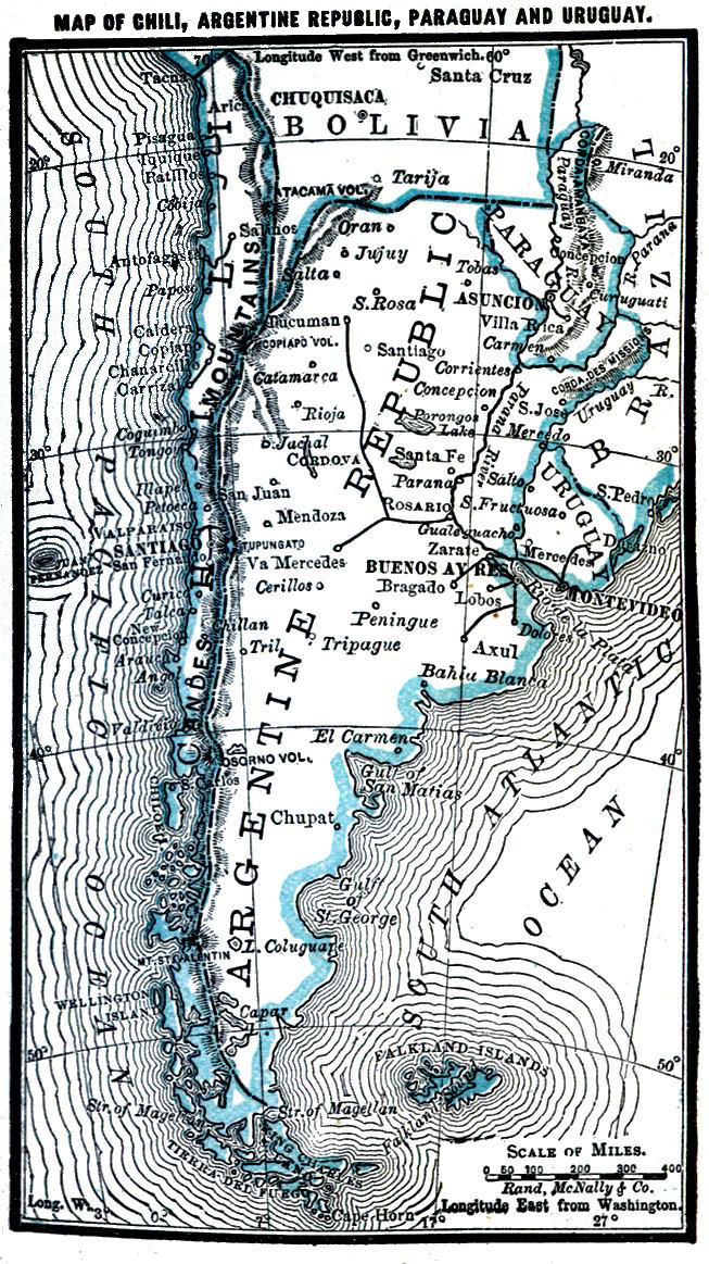 Map of Chili Argentine Republic etc.