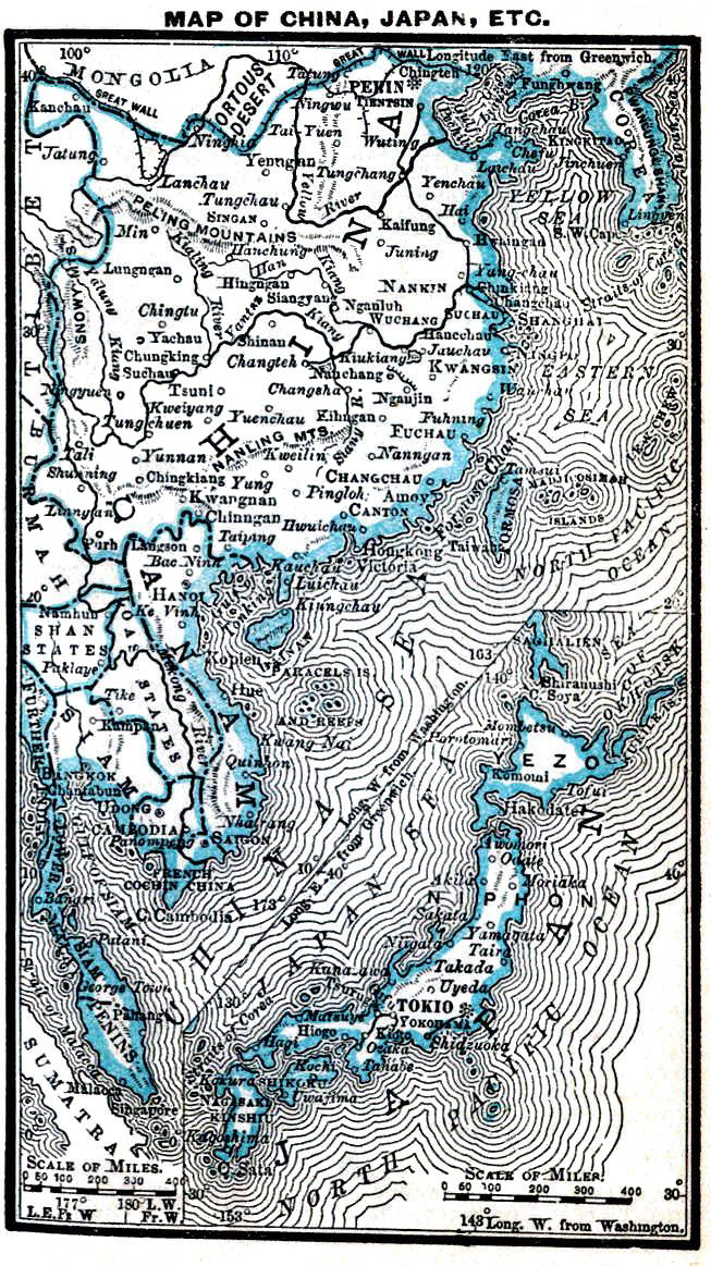Map of China Japan etc.