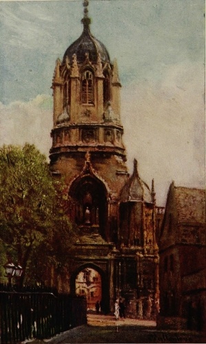 TOM TOWER, CHRISTCHURCH COLLEGE

The Tower to the level of the finial of the ogee-headed window is of the date
of Wolsey’s foundation; the remaining part was added by Sir Christopher Wren.