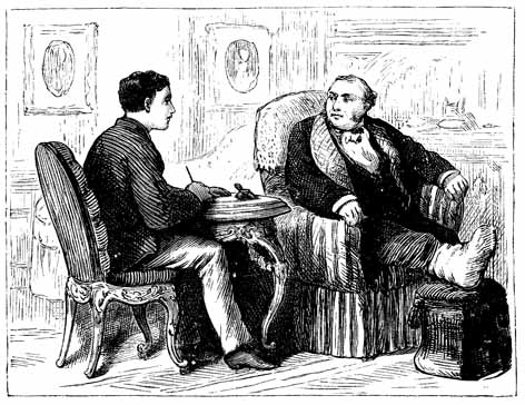 Joe and his
                venerable partner talking over insurance matters.