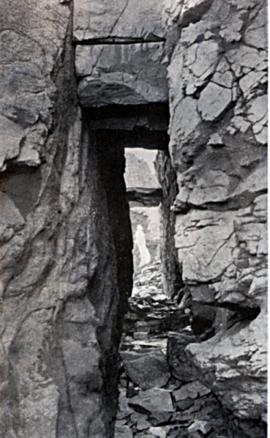 THE LADY GROTTO. "We knew every rock and stone, and every nook and cranny of the beetling cliffs." This is the
LADY GROTTO near THE EPERQUERIE.